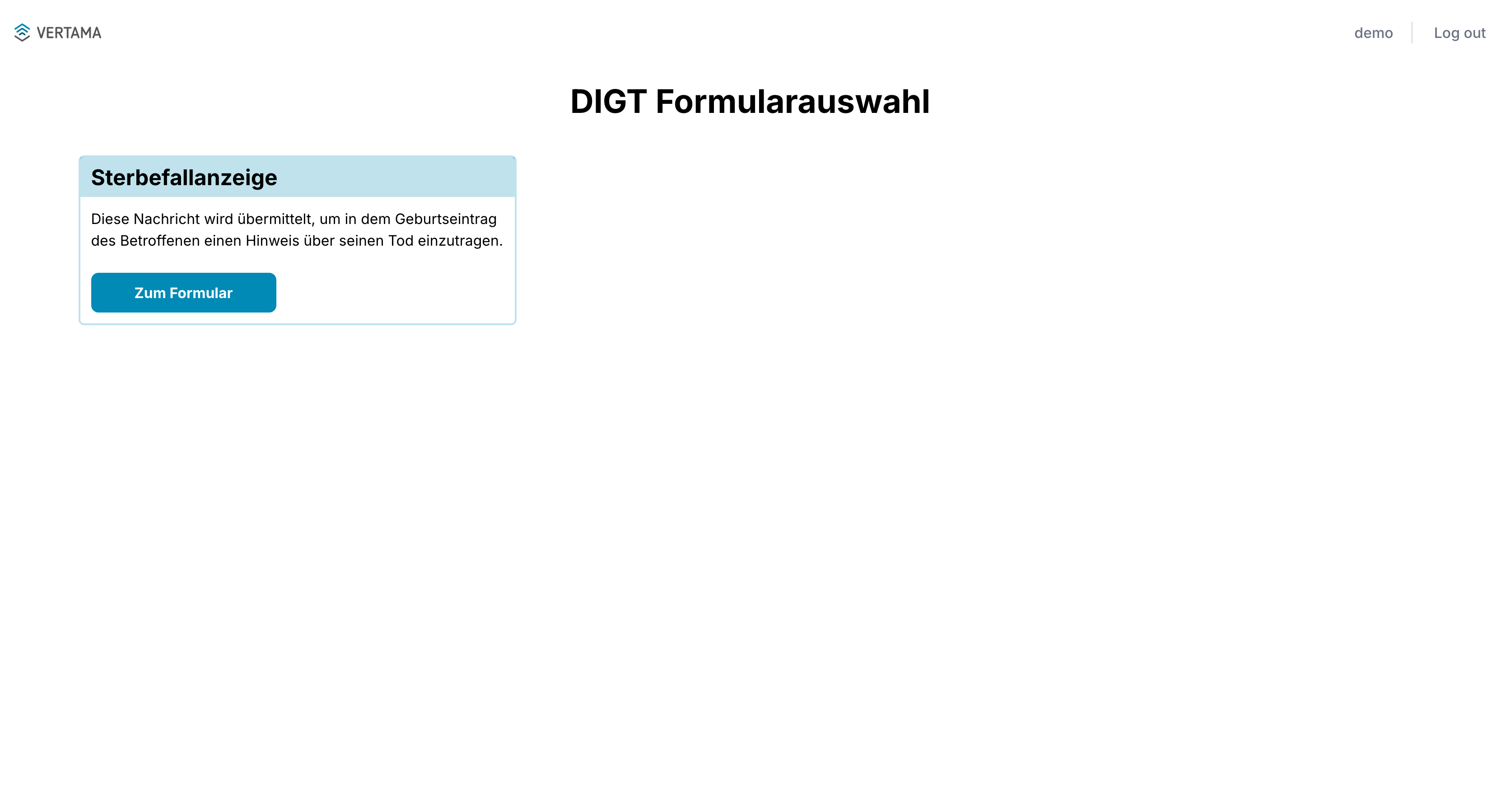 DIGT - Uebersichtsseite