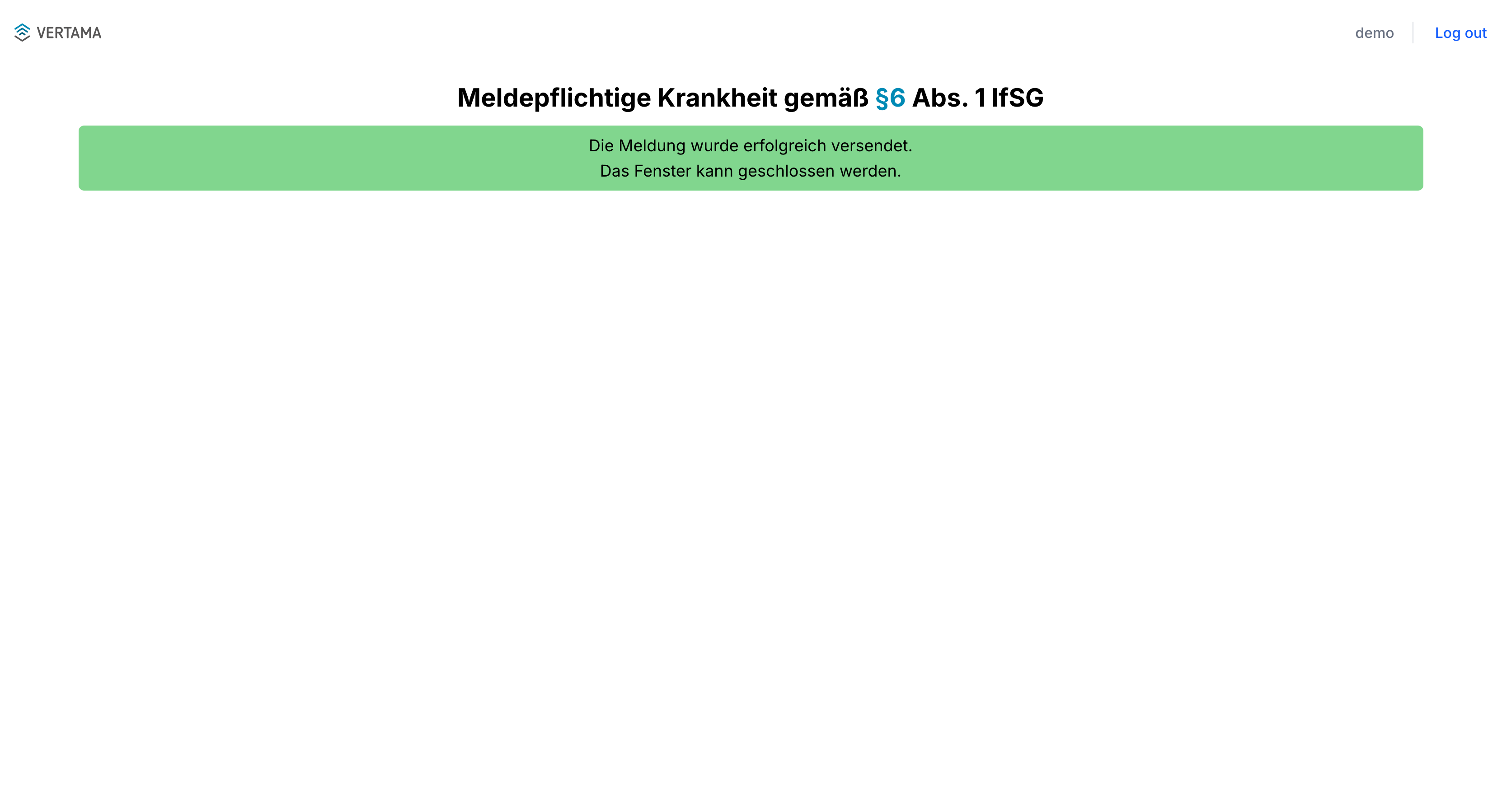 Erfolgsmeldung zur Sendung